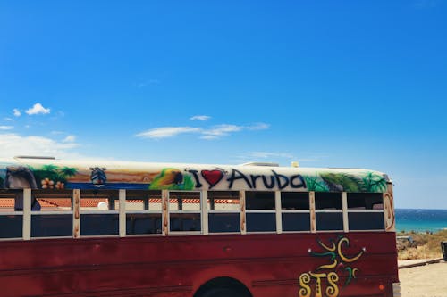 Free stock photo of art, aruba, aruba bus