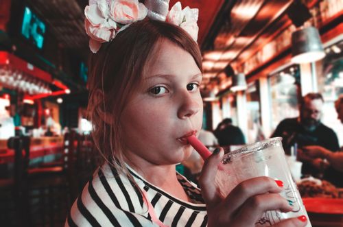 Free stock photo of child, cute, drink Stock Photo