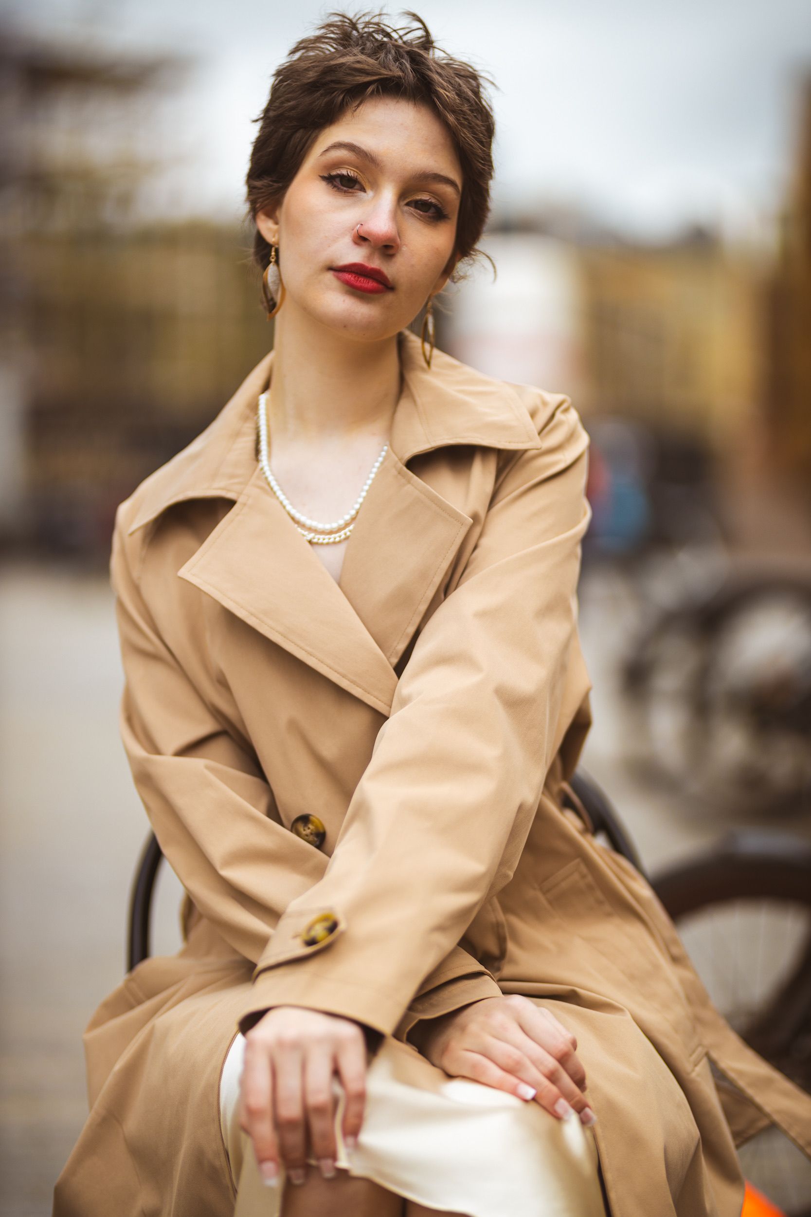 Portrait of Woman in Trench Coat · Free Stock Photo