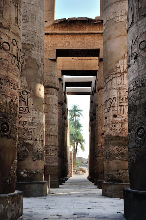 Free Ancient Column Corridor Stock Photo