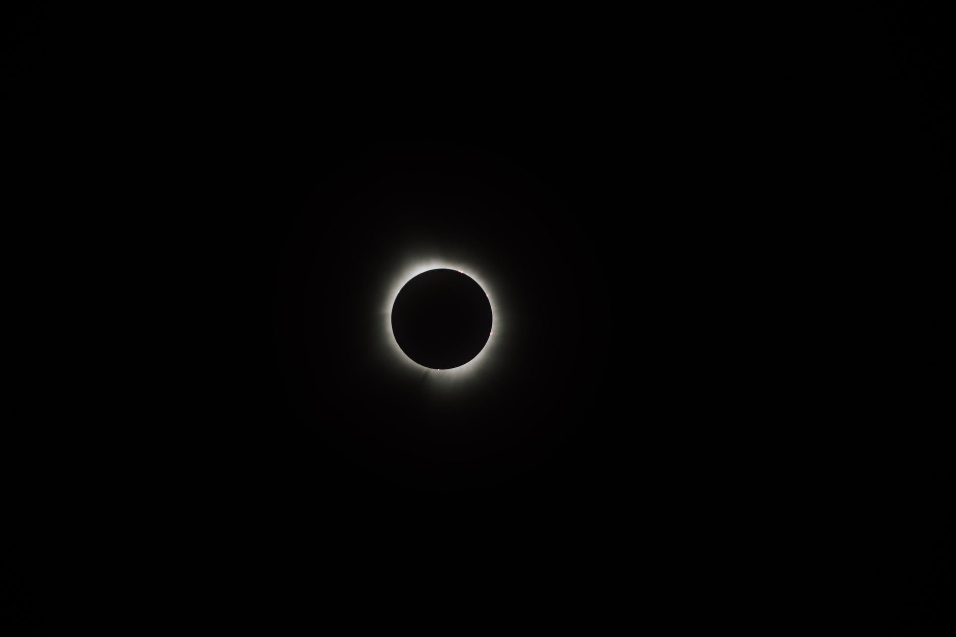 Le phénomène de l'éclipse solaire crée une couronne lumineuse autour du disque lunaire noir.