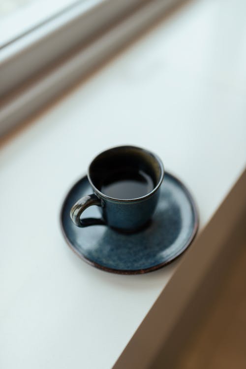 Coffee in Cup on Plate