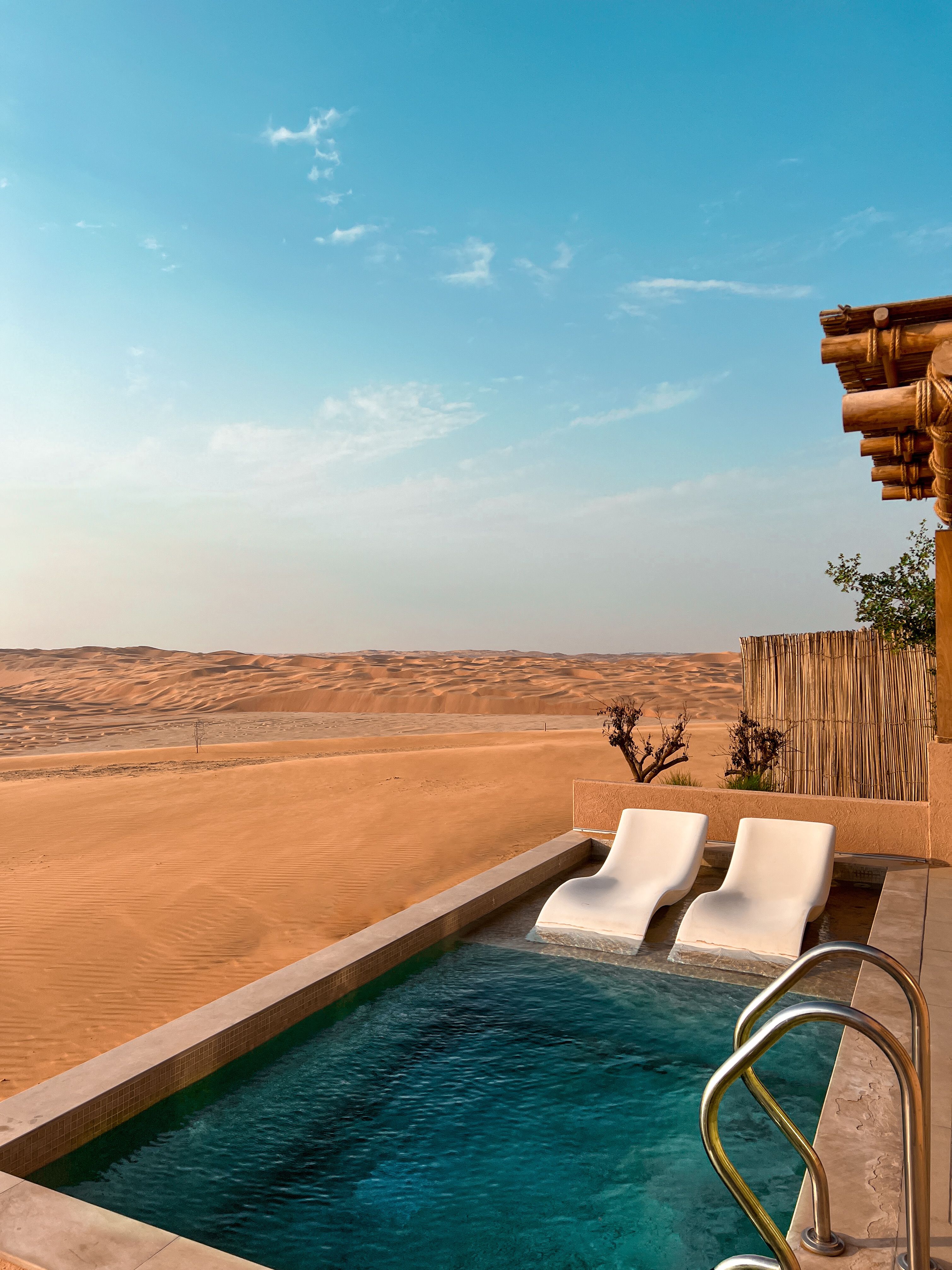 A Swimming Pool at the Bab Al Nojoum Bateen Liwa Resort in Adu Dhabi ...