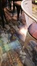 White and Brown Metal Chair