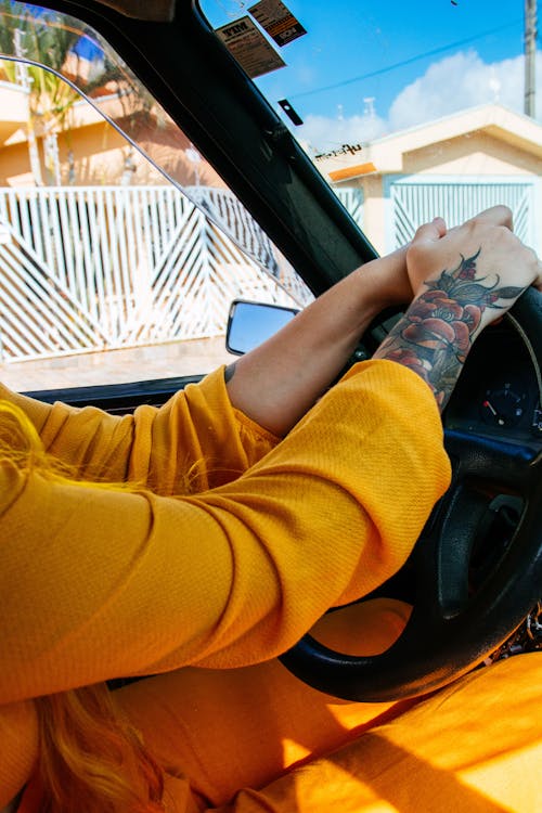 Free Person Inside A Vehicle Stock Photo