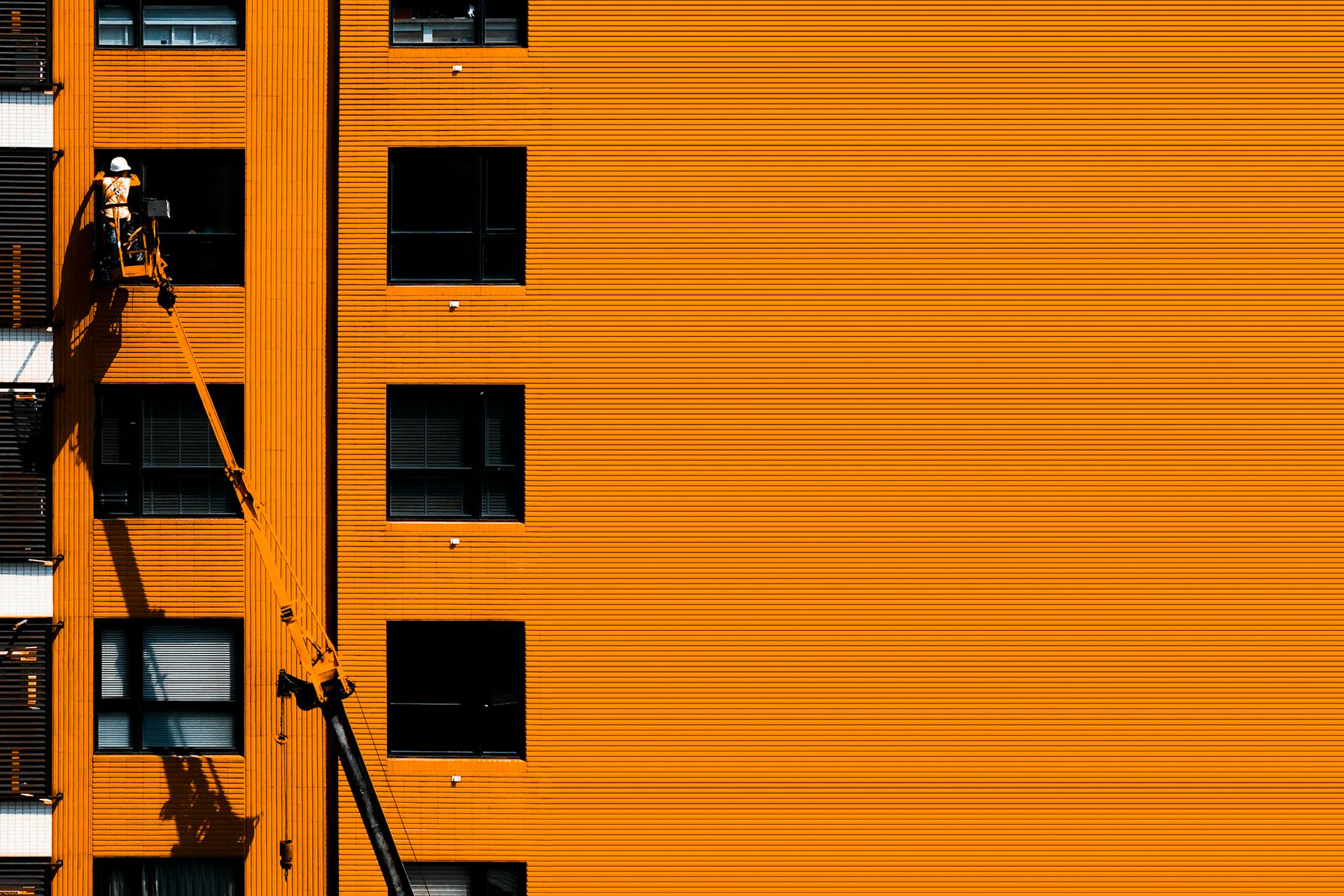 Orange Concrete Building