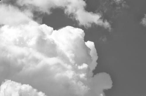 구름 경치, 구름 위에!, 블랙 앤 화이트의 무료 스톡 사진