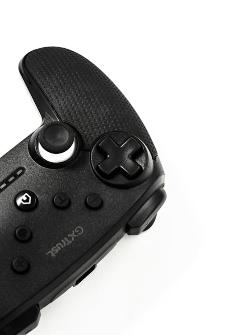 Gamepad on white background.