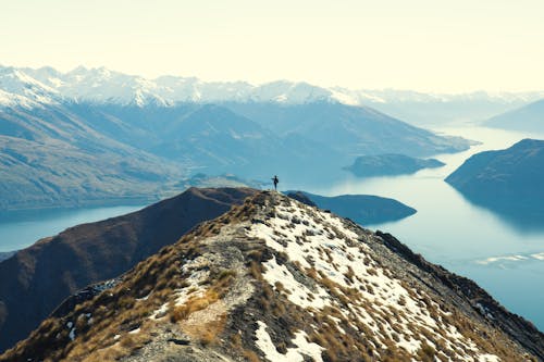 Person Standing On Cliff