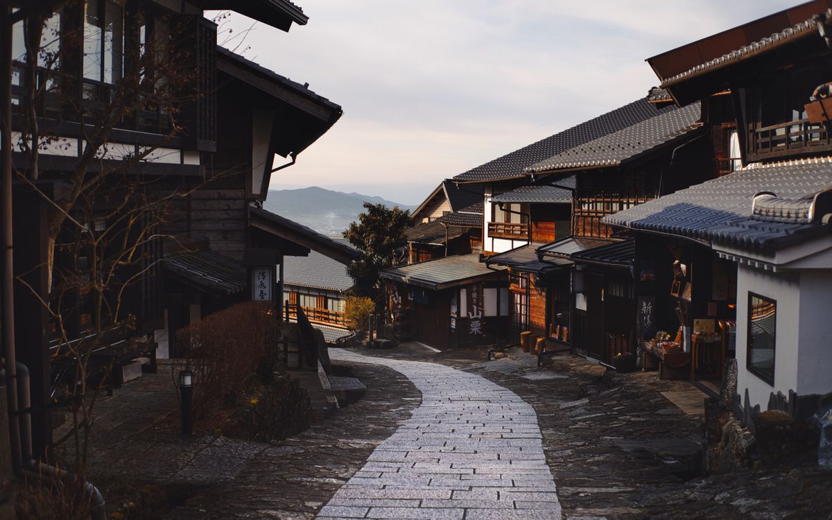 Shirakawa-go traditional thatched roof gassho-zukuri farmhouses Japan