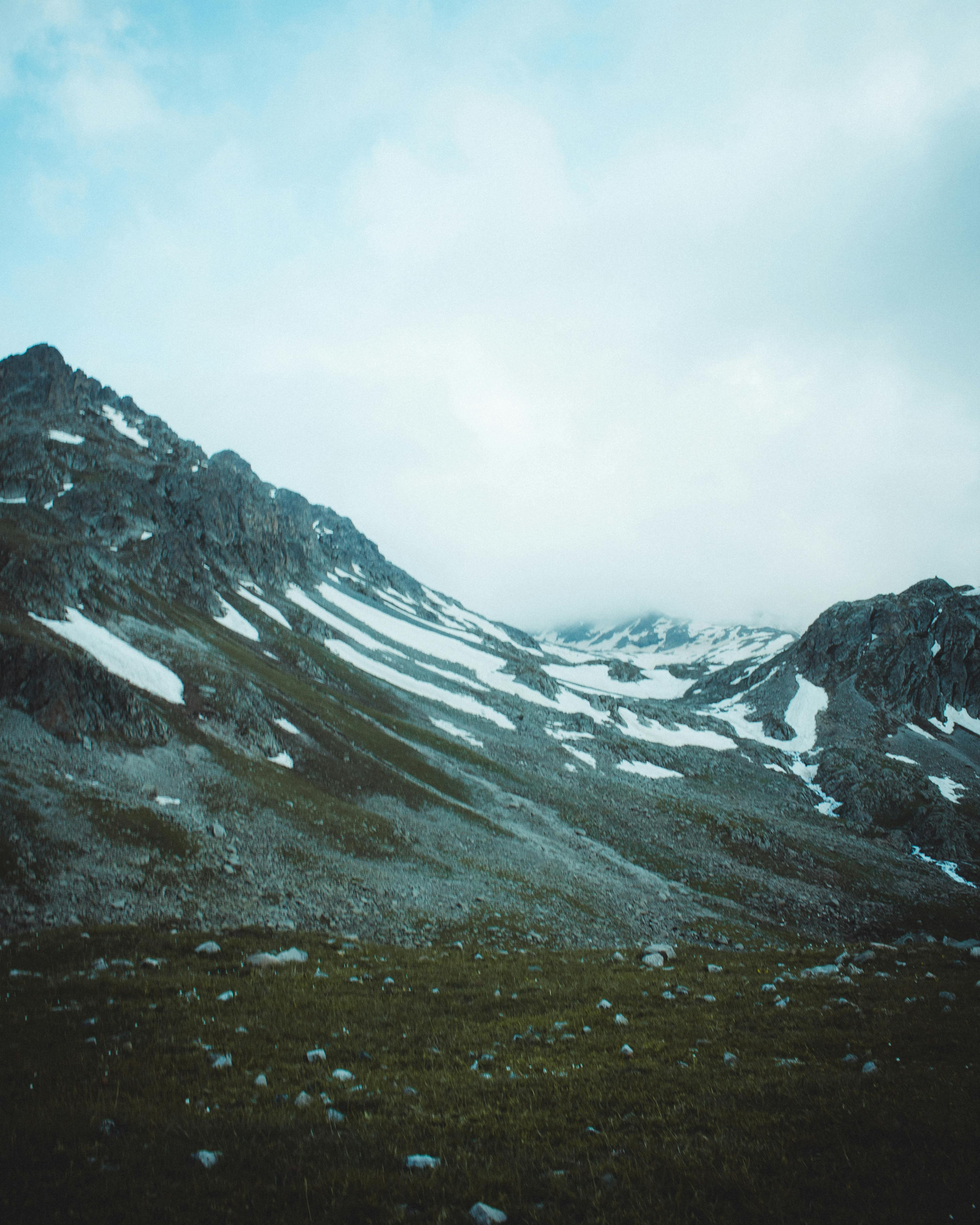 Hills Covered With Snow Free Stock Photo   Pexels Photo 2189663 