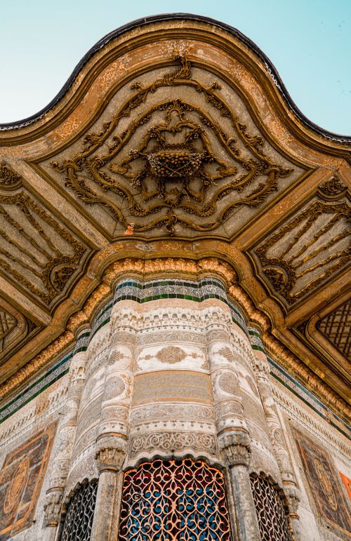 Free Low angle view of the ornate Sultan Ahmed III Fountain in Istanbul, showcasing intricate details. Stock Photo