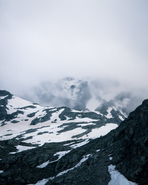 Free Mountain Covered By Snow Stock Photo