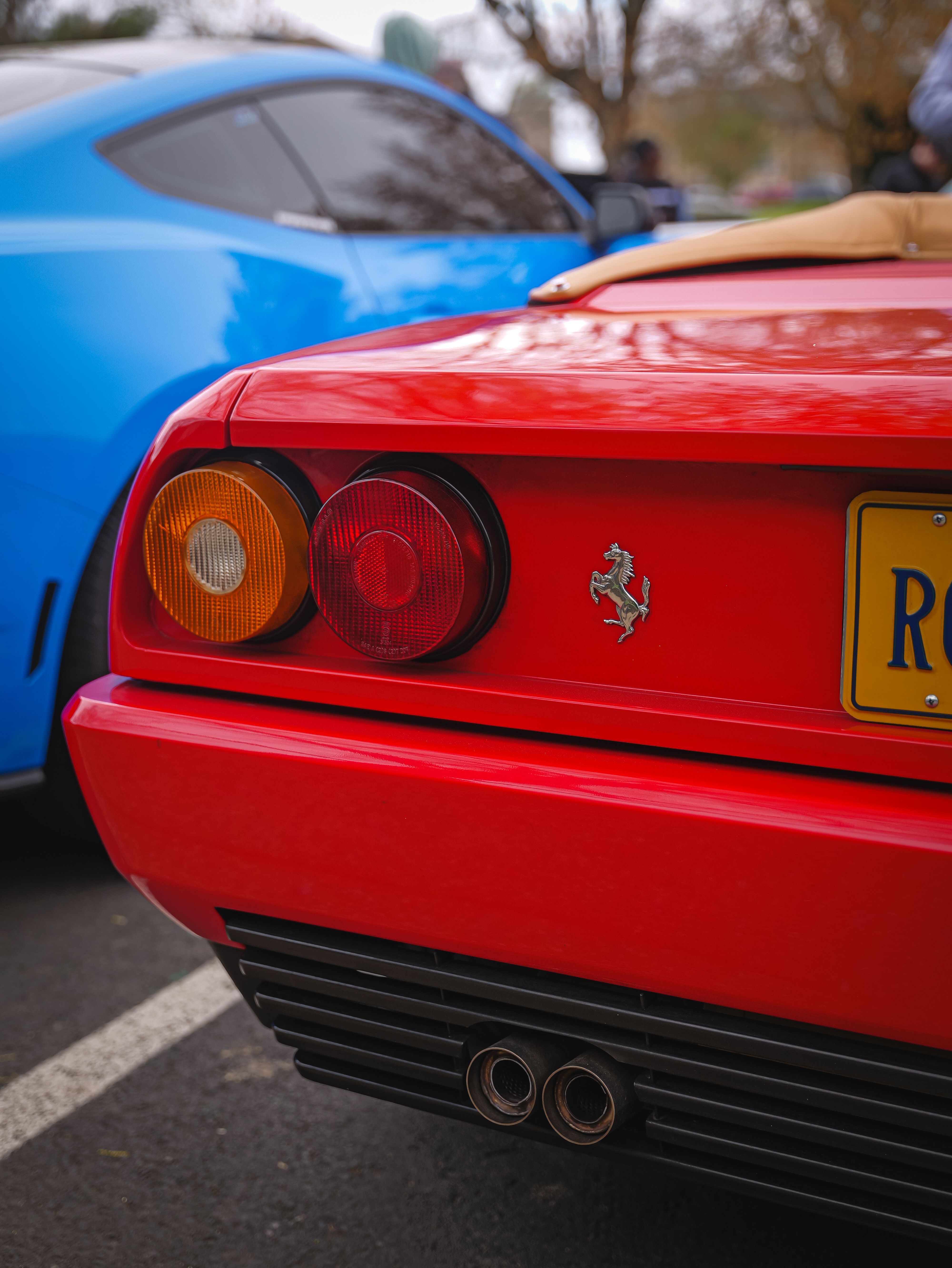 Close-up of the Back of a Ferrari Mondial T Cabriolet · Free Stock Photo