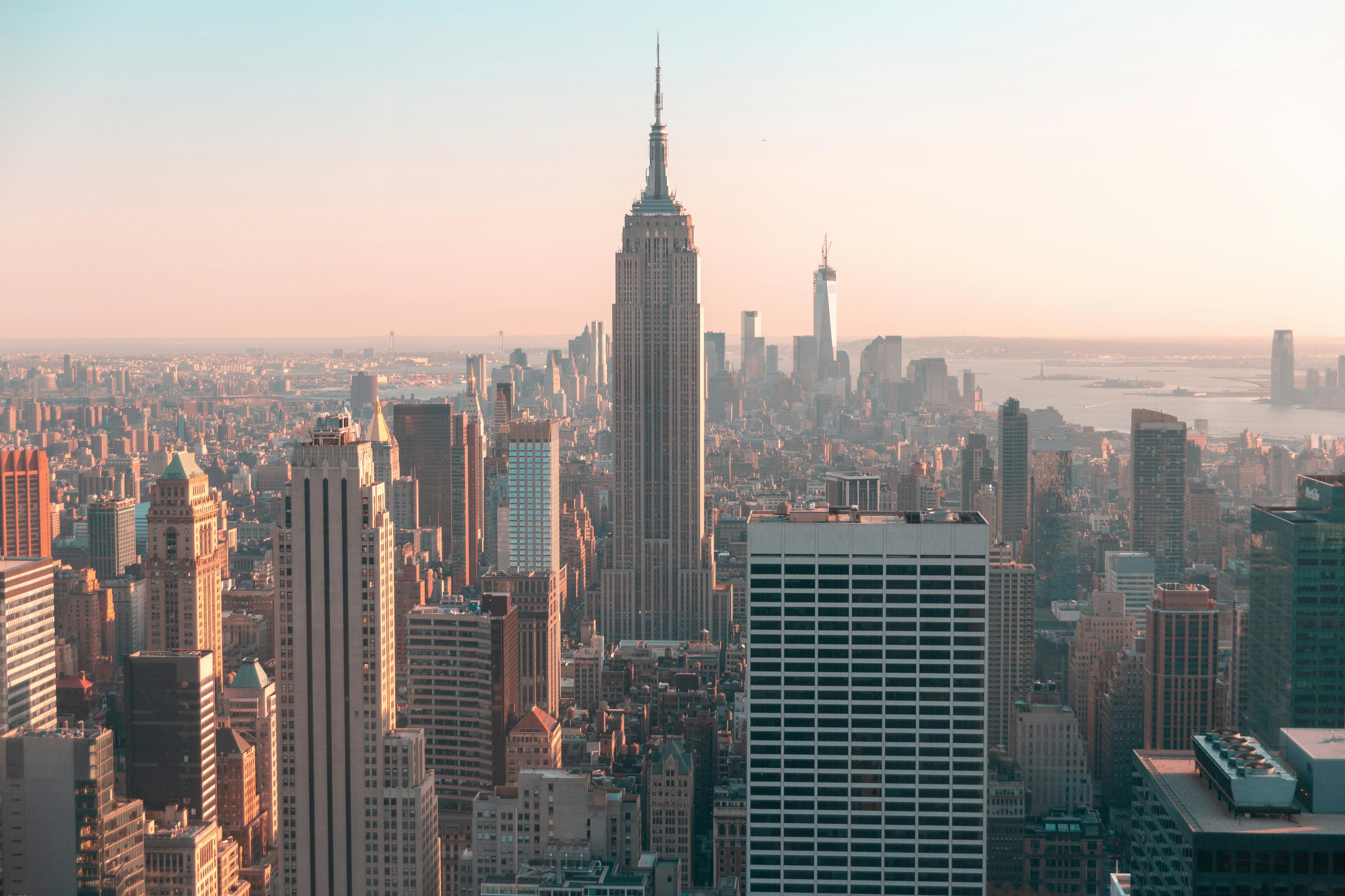 Aerial View of Lower Manhattan New York City Wall Mural | World Maps Online