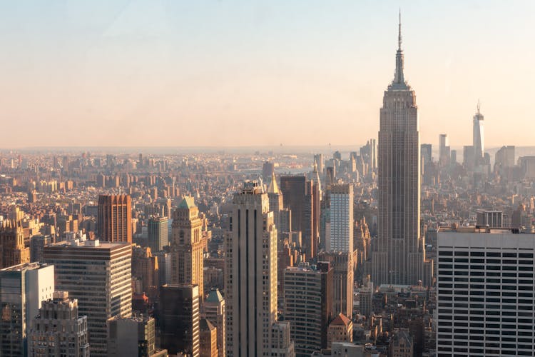 Skyline Photo Of Empire State Building In New York City