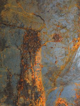 rusted metal patina