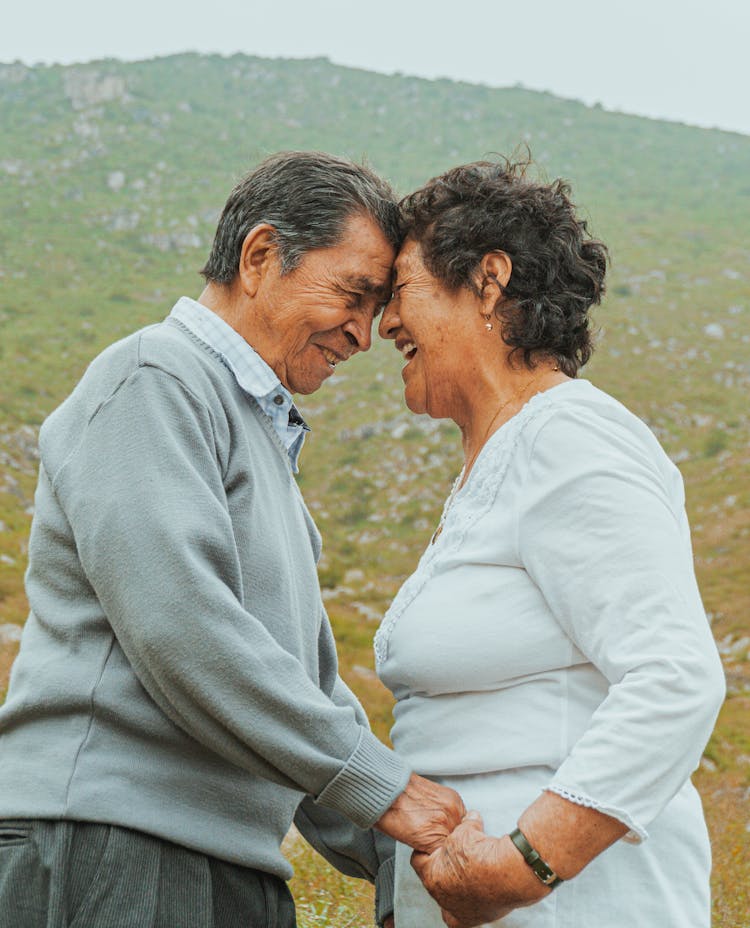 Happy Affectionate Elderly Couple 