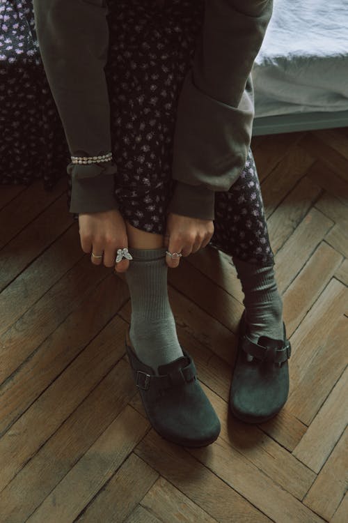 Woman Wearing Socks