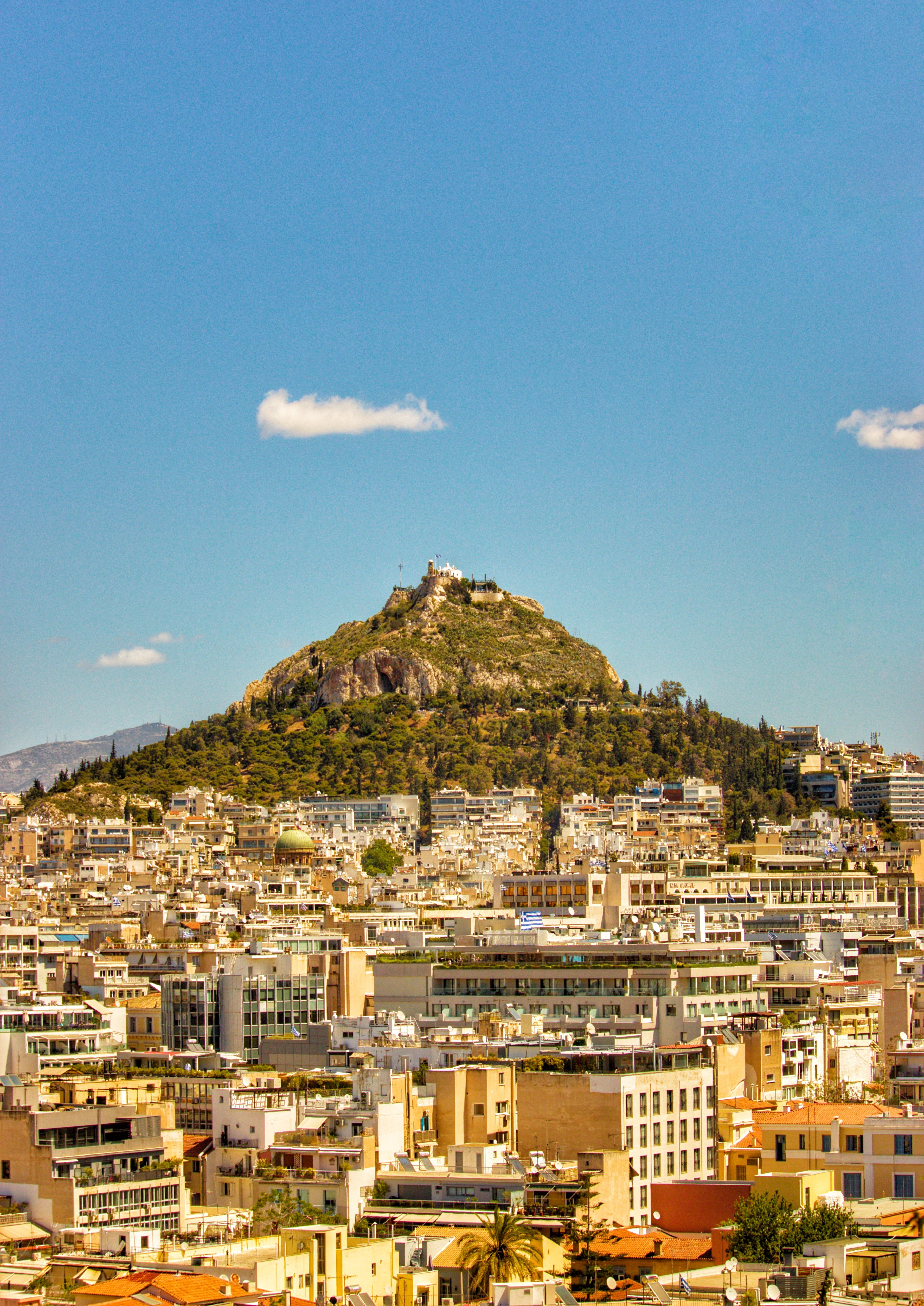 Mount Lycabettus In Athens Greece Free Stock Photo