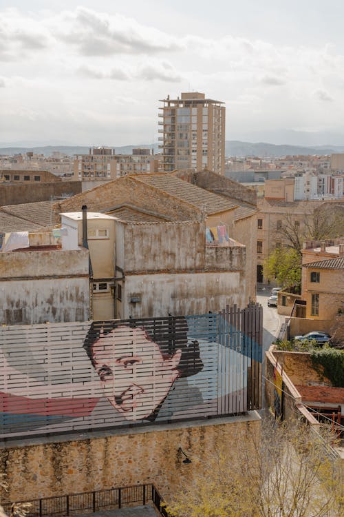 Ciudad de Girona en su centro 