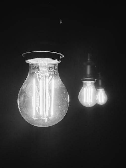 Free stock photo of black and white, black and white background, ceiling lights