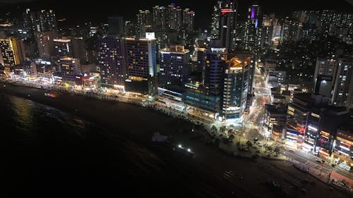 부산 광안리해변, 광안대교 야경 (Gwangalli Beach, Gwangan Bridge Night View))