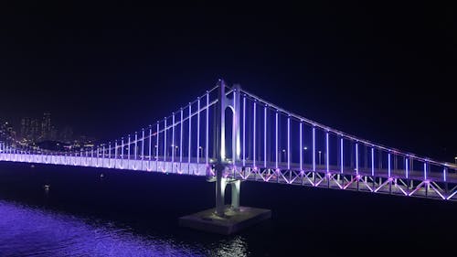 부산 광안리해변, 광안대교 야경 (Gwangalli Beach, Gwangan Bridge Night View))