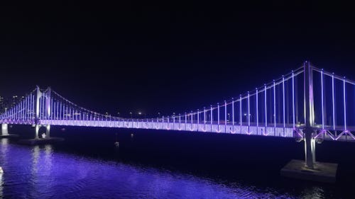 부산 광안리해변, 광안대교 야경 (Gwangalli Beach, Gwangan Bridge Night View))