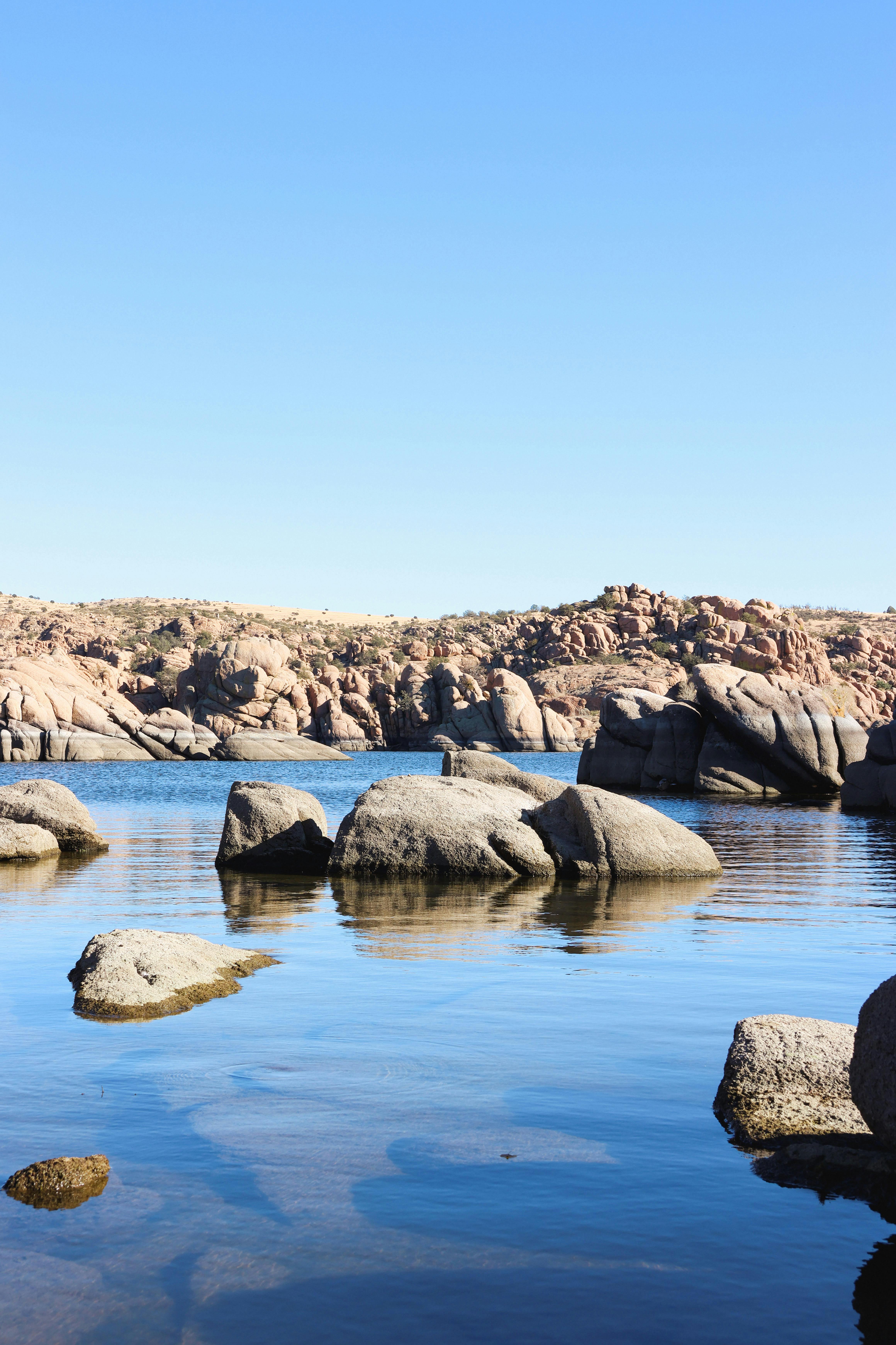 rocks in the lake · Free Stock Photo