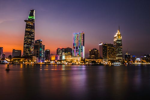 Vista De La Ciudad Durante La Noche