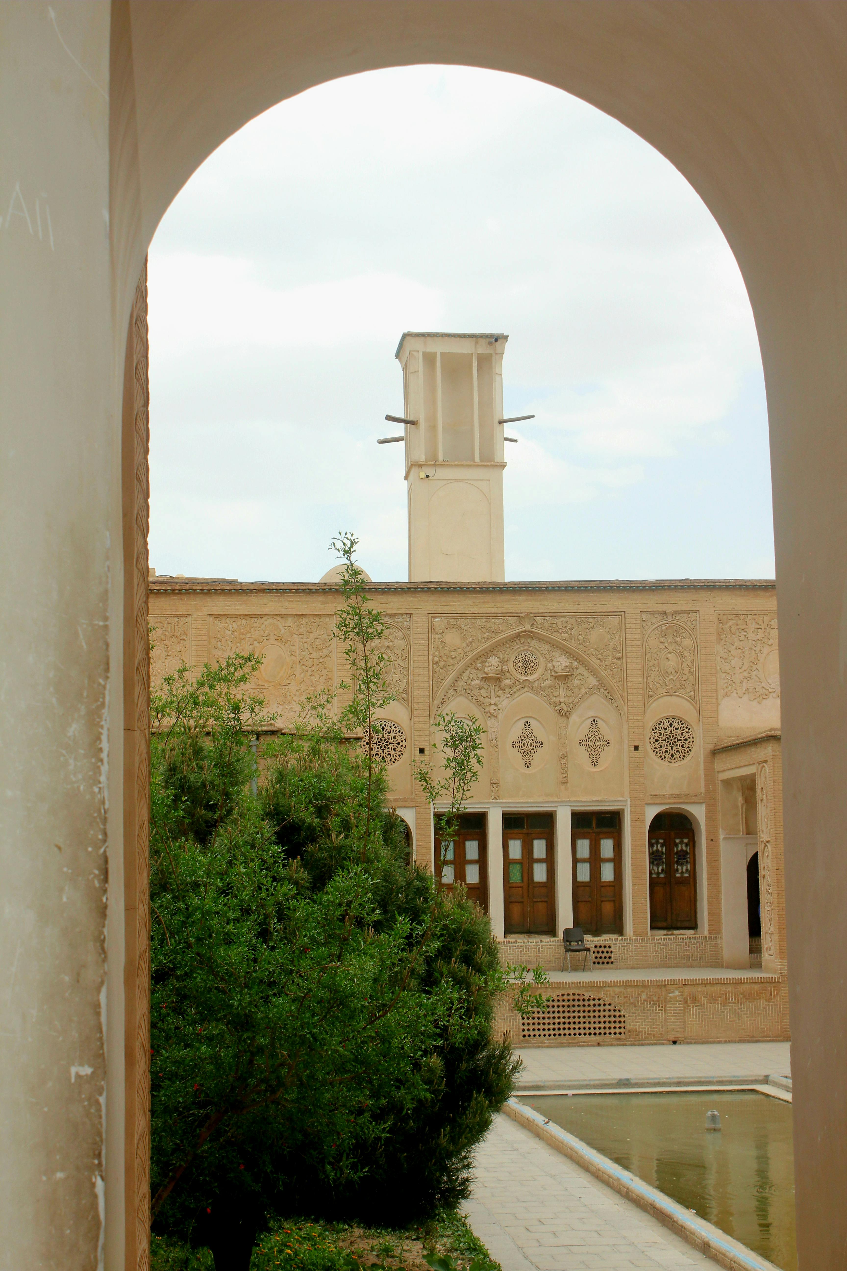 tower over borujerdi house in kashan in iran