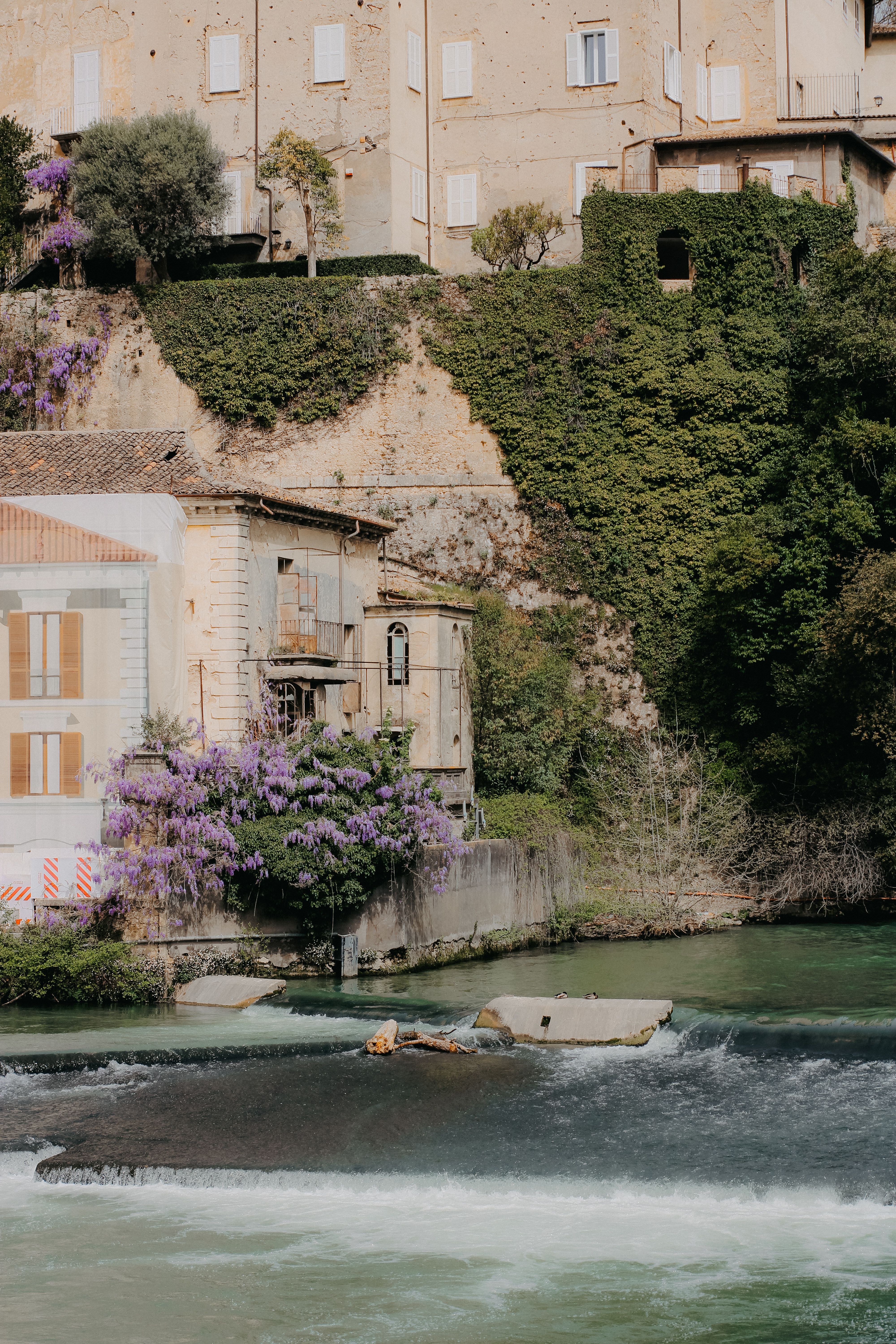 Cascade on River in Town · Free Stock Photo