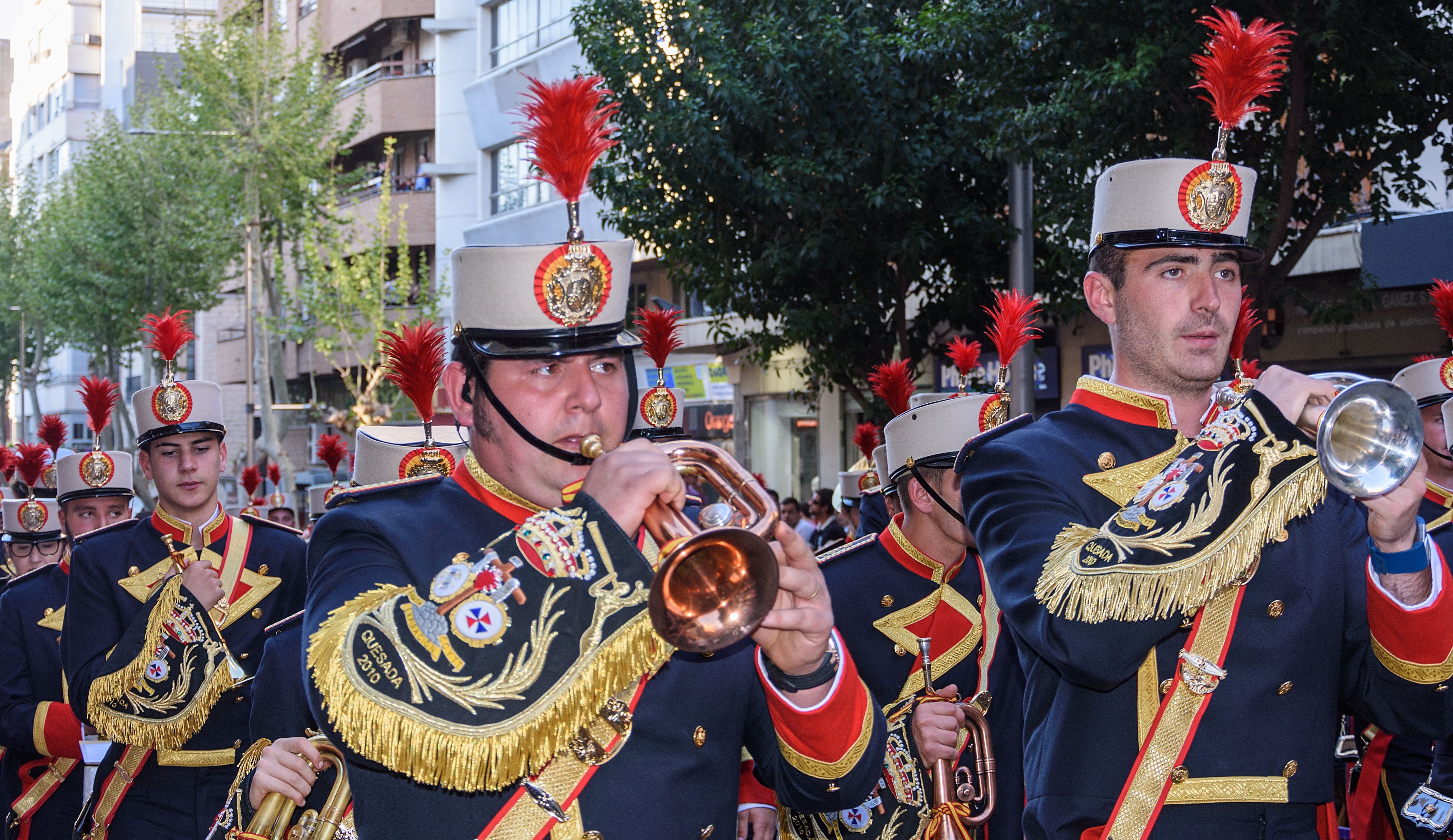 Soldiers Parade with Musical Instruments on Street · Free Stock Photo