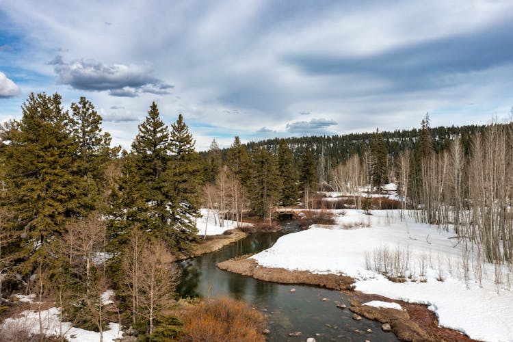 River In Winter Scenery