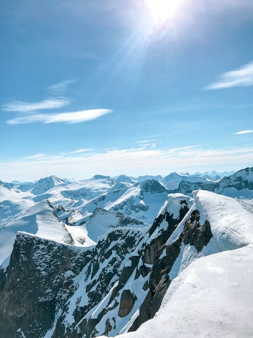 Mountain Covered by Snow