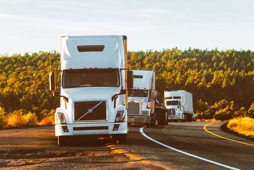A semi truck on a Texas highway