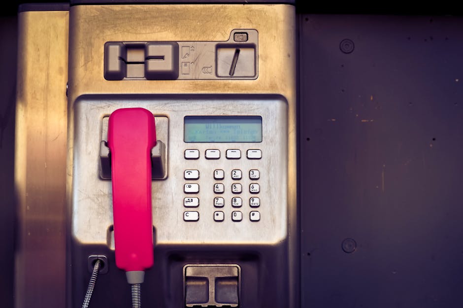 Red and Brown Payphone