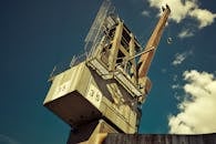 White and Brown Metal Crane