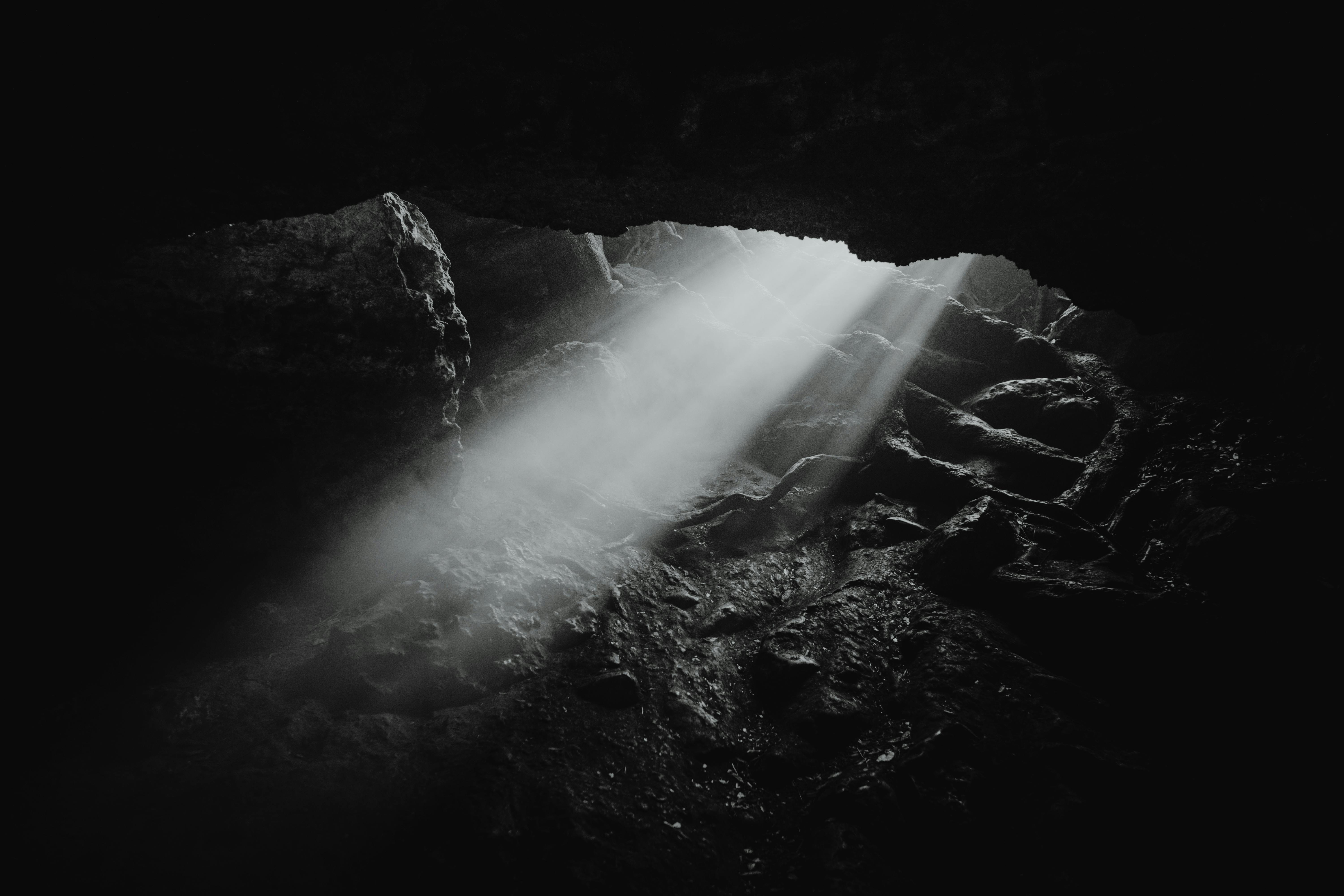 sunlight in cave