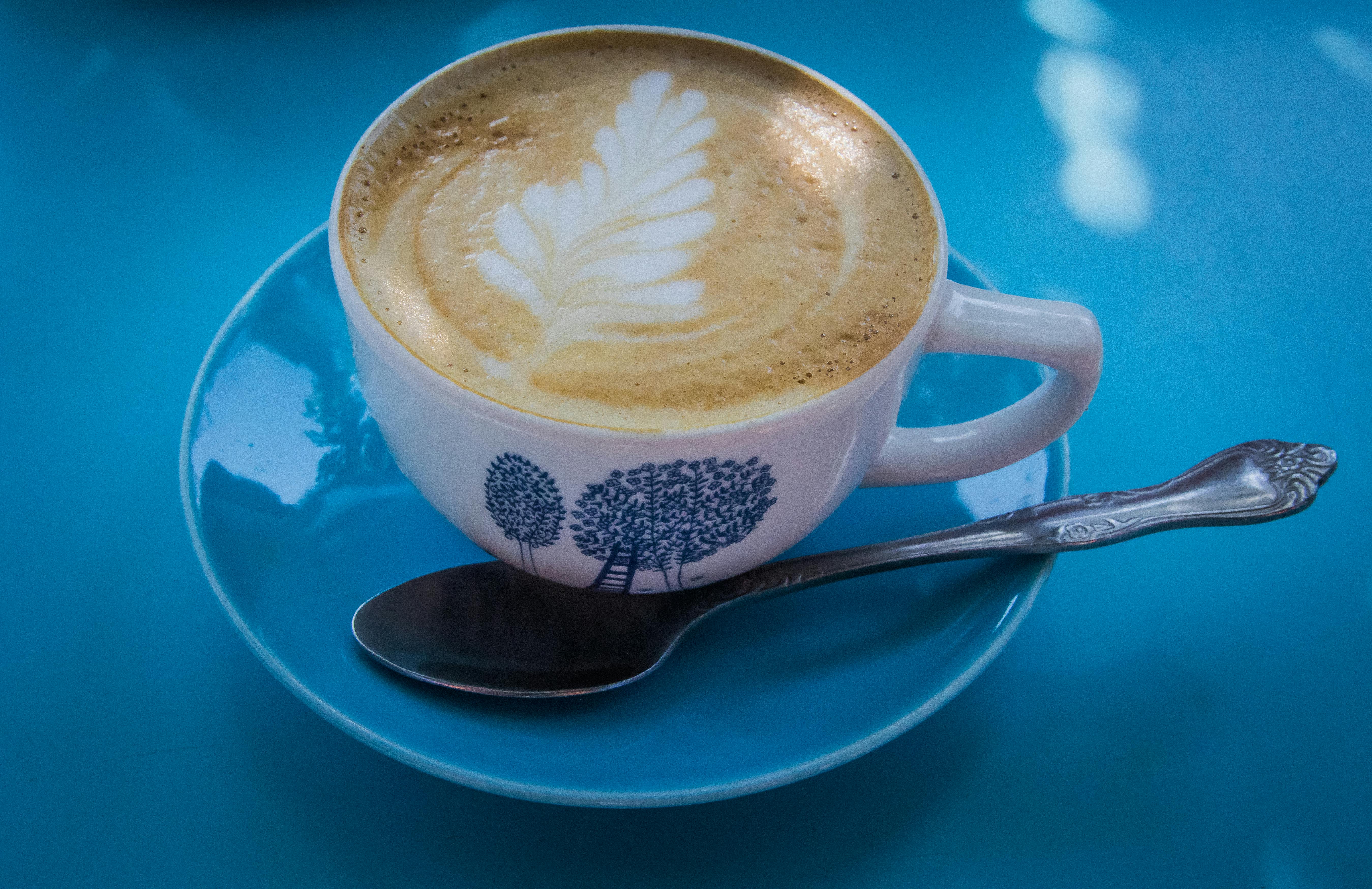 Free stock photo of blue, cappuccino, coffee