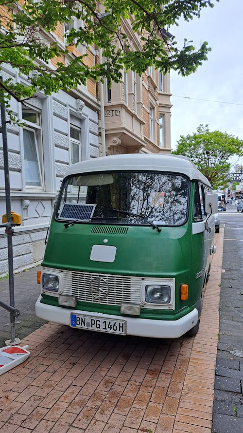Imagine de stoc gratuită din autobuz verde, autobuzul vechi, clasic-car