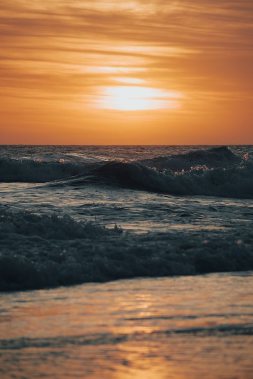 Disturbed Sea Scenic Sunset over Disturbed Sea · Free Stock Photo