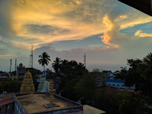 Free stock photo of cloud, red sky, temple Stock Photo
