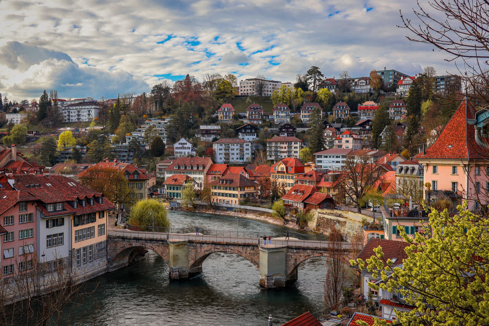 Birds Eye View of Bern in Switzerland
