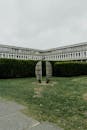 Stone Monument in Campus of Simon Fraser University in Burnaby, Canada