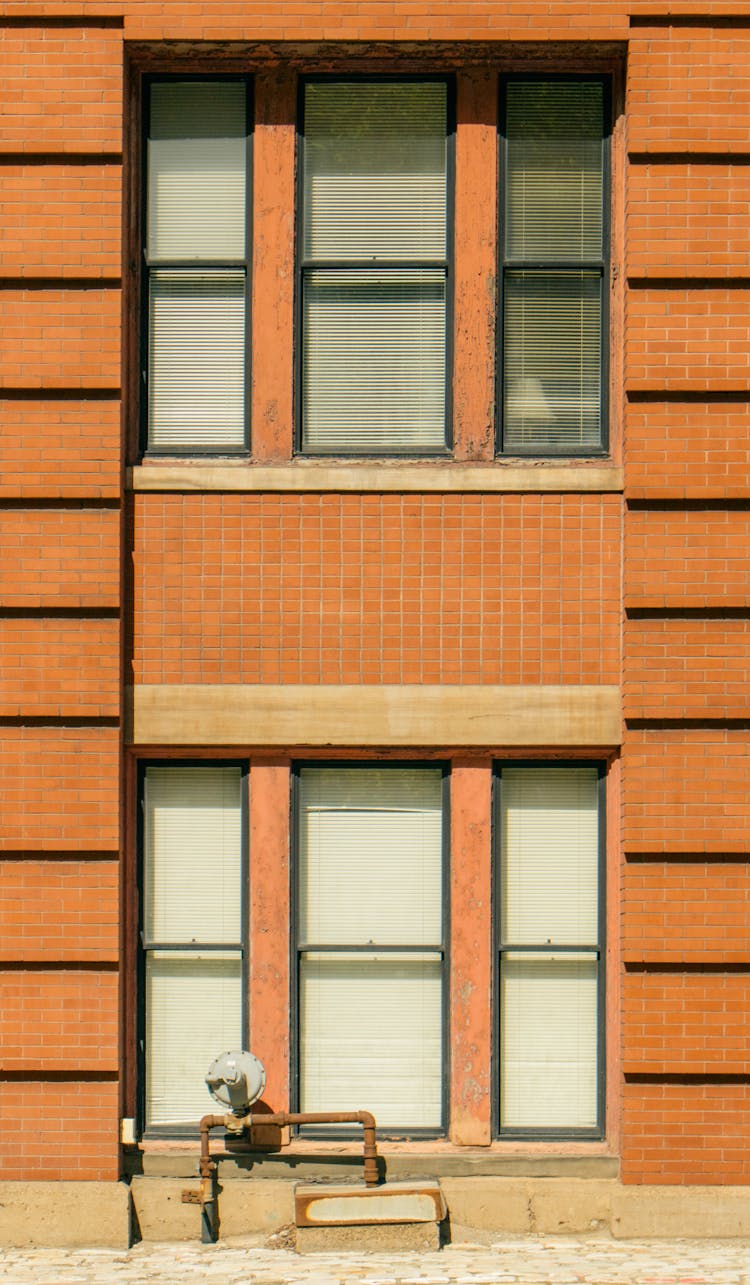 Bricks On Building Wall