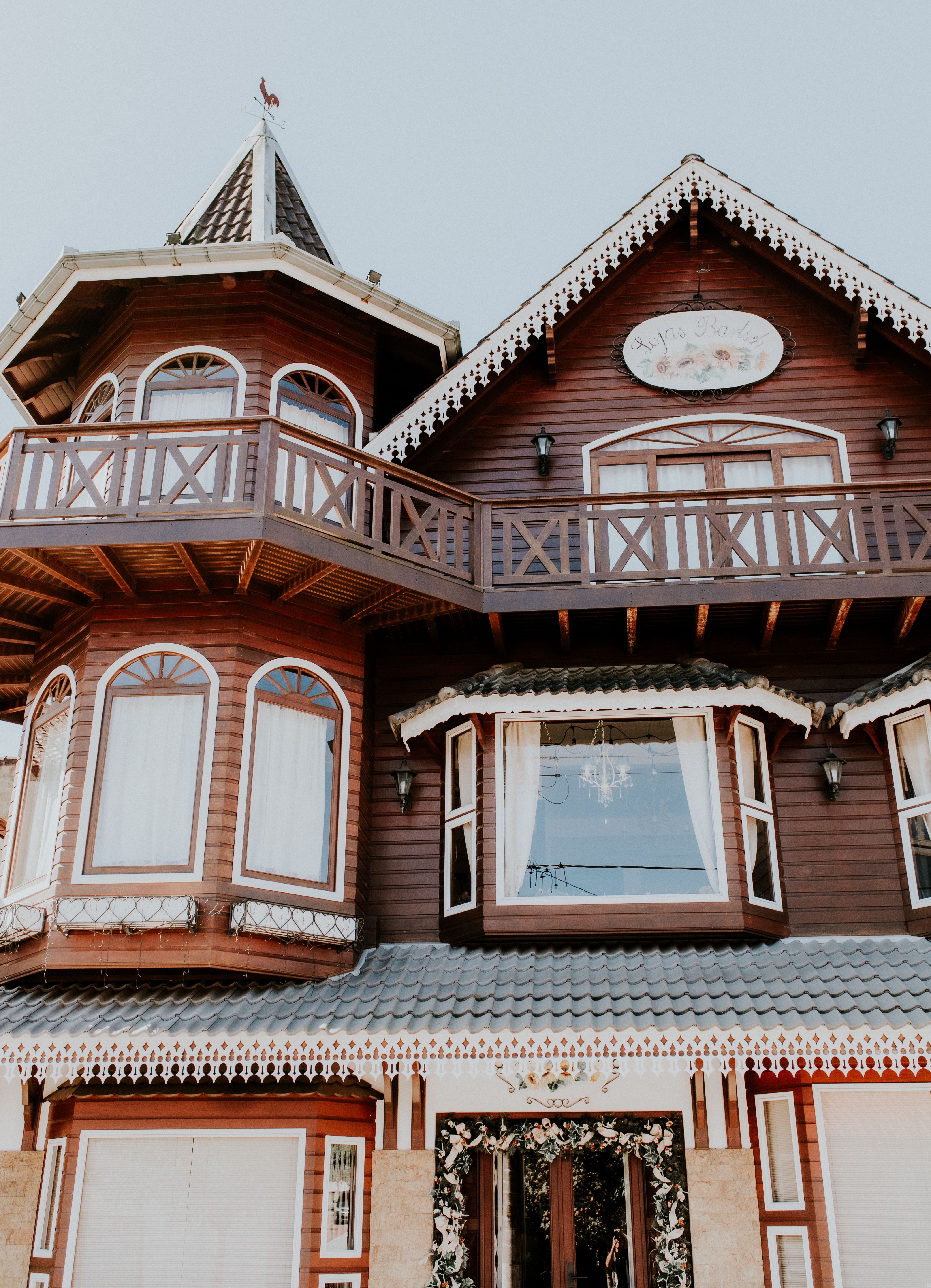 Facade of a Traditional Wooden House · Free Stock Photo