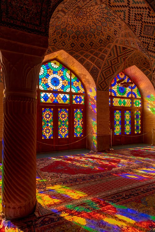 Fotobanka s bezplatnými fotkami na tému arabskej architektúry, farby, farebné sklo