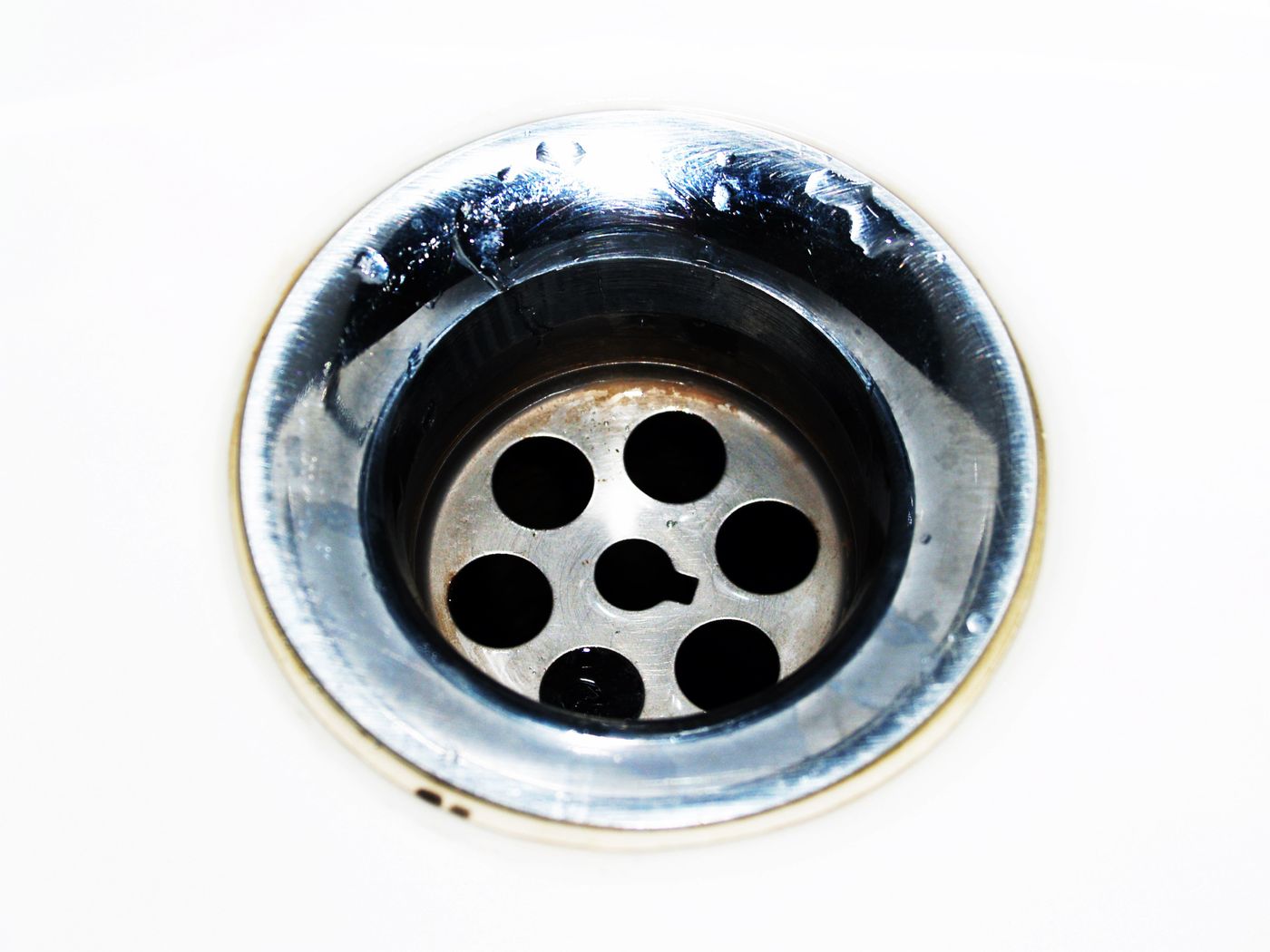 Close-up of a residential sink drain for professional drain cleaning service